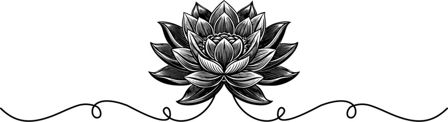 illustration flowers vector.  vector botanical illustration. Vintage Floral Line Art