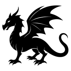 Stunning Dragon Black Silhouette Vectors for Graphic Design , Quality Dragon Black Silhouette Vectors ,Versatile Dragon Black Silhouette Vectors 