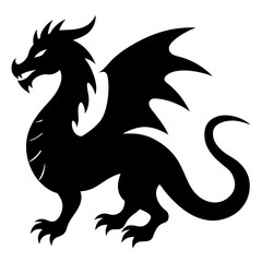 Stunning Dragon Black Silhouette Vectors for Graphic Design , Quality Dragon Black Silhouette Vectors ,Versatile Dragon Black Silhouette Vectors 