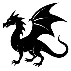 Stunning Dragon Black Silhouette Vectors for Graphic Design , Quality Dragon Black Silhouette Vectors ,Versatile Dragon Black Silhouette Vectors 