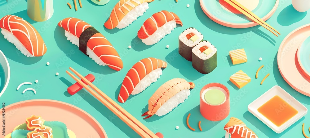 Poster honoring japanese food practices elegant card showcases traditional customs broad blank area lower c