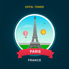 France Landmark Badge Arc de Triomphe