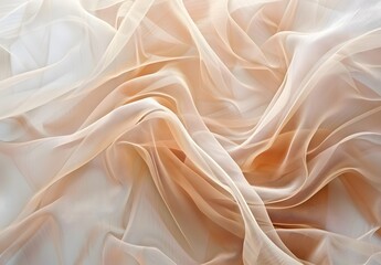 Fototapeta premium Abstract Peach Tulle Fabric Background