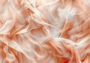 Obraz premium Abstract Peach Tulle Fabric Background
