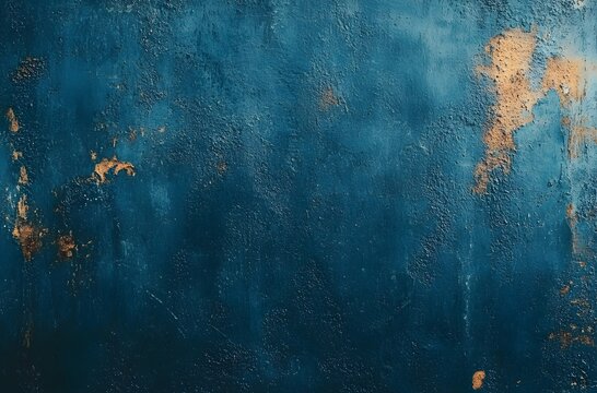 Abstract Blue Grunge Texture With Rust