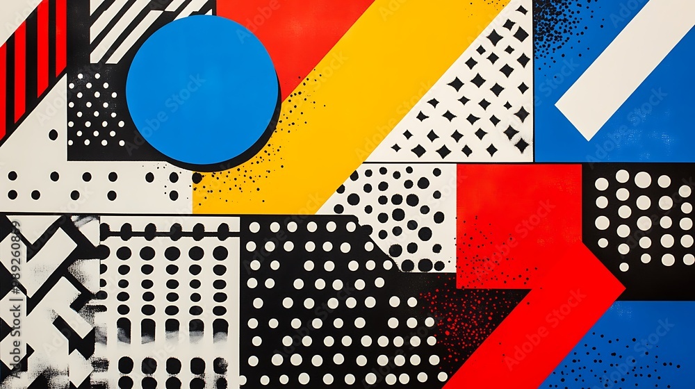 Poster modern design card features a wide blank space on the lower right set against a striking bold backgr