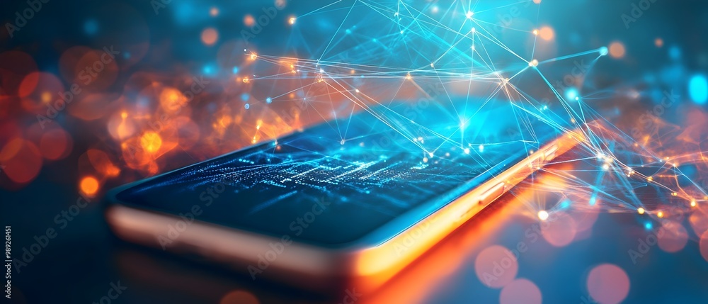 Poster evolving mobile telecommunication networks showcasing technological advancements in connectivity and