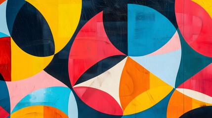 Fototapeta premium Abstract Geometric Shapes in Vibrant Colors
