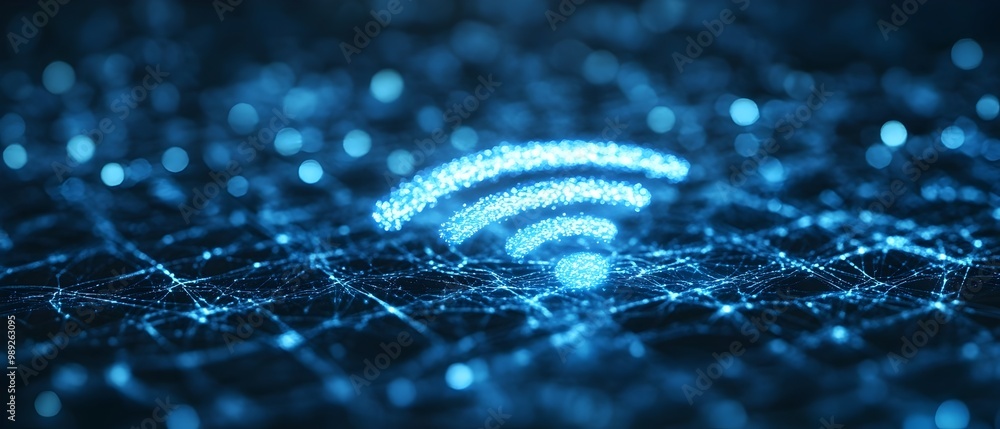Poster visualizing the advancements in wireless technology that enable seamless connectivity and communicat