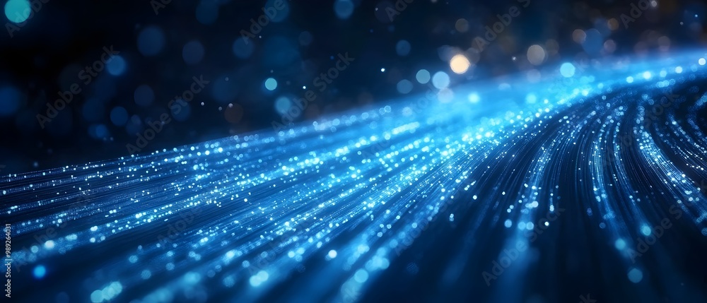 Poster visualizing the advancements in data transfer technology that enable fast and reliable data exchange