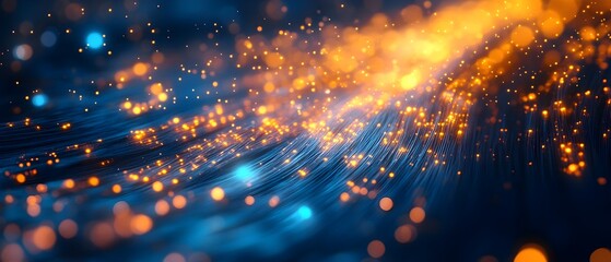 Fototapeta premium photography concept showcasing the real time exchange of information and data transfer across interconnected technology networks in the digital telecommunications industry