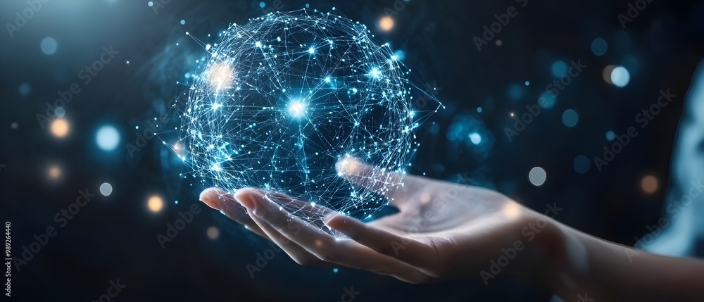 Poster digital transformation in telecommunication networks visualizing the shift from analog to digital co