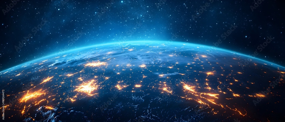 Aufkleber telecommunication infrastructure technology visualizing the advancements that support global connect
