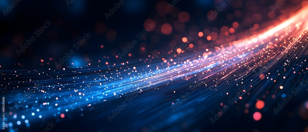 Poster fiber optic broadband telecommunication concept showcasing the speed and reliability of high speed i