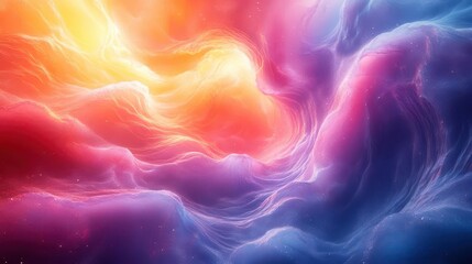 Fototapeta premium swirling vortex of vibrant colors in motion abstract shapes blend and morph creating a mesmerizing psychedelic effect soft gradients and fluid textures evoke a dreamy surreal atmosphere