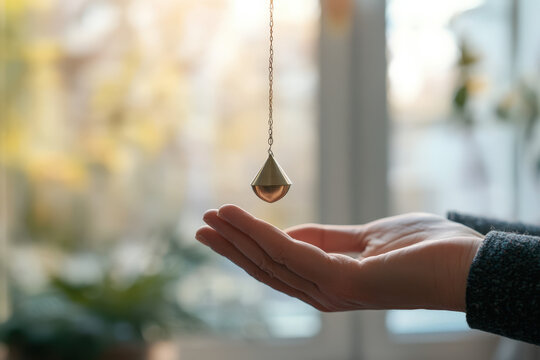 Therapist using a pendulum during a hypnosis therapy session, inducing relaxation and accessing the subconscious mind - Powered by Adobe