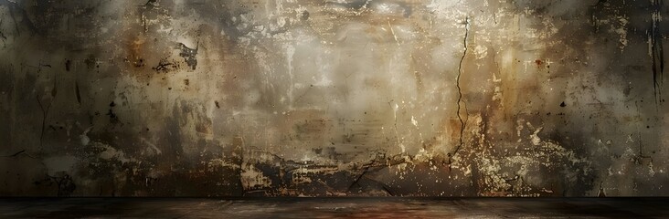 Grunge Concrete Wall Background With Spotlight