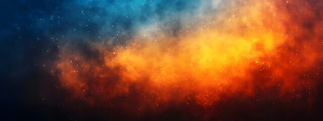 Obraz premium Abstract Gradient Background with Blue, Orange, and Yellow Colors