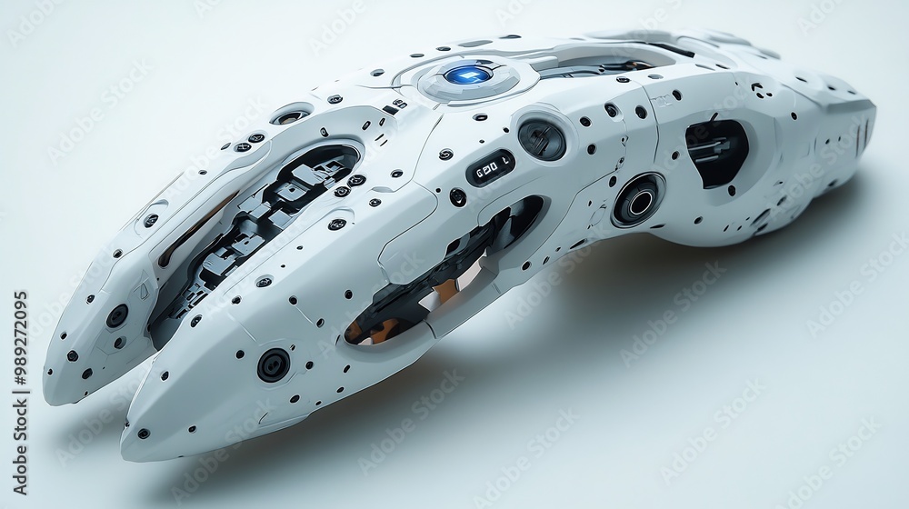 Poster futuristic pair of vise grips enhanced gripping power through aidriven tension control fully visible