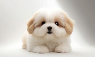 Obraz premium A puppy on a white background