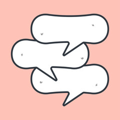 Speech bubbles for text, conversation, dialogue or talk.