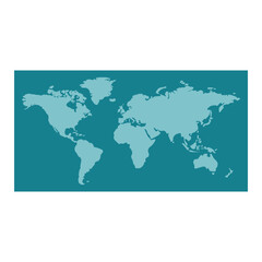 World map. Flat vector illustration.