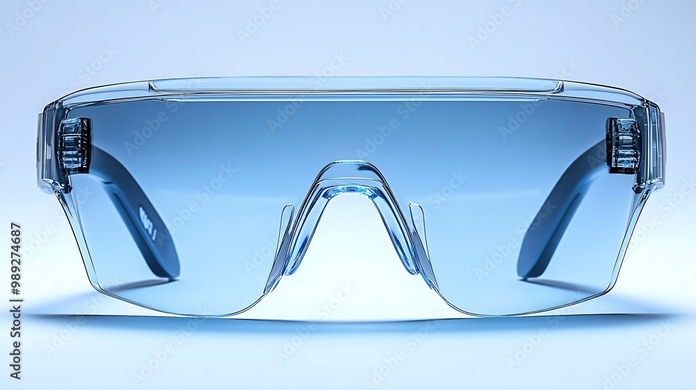 Poster pair of futuristic safety glasses augmented reality ar capabilities enhanced visibility and impact r