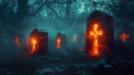 Eerie cathedral glowing with neon altars and haunting architectural designs pictures