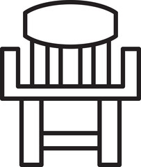 Fototapeta premium Chair Line Icon Illustration