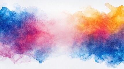 Vibrant watercolor abstract blend of colors