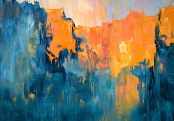 Abstract Expressionist Grand Canyon Oil Painting