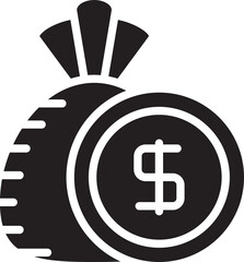 Dollar Sack and Coin Icon