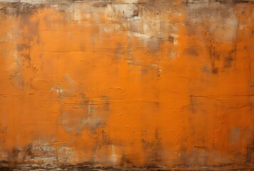 Fototapeta premium Rough Orange Painted Metal Surface Texture