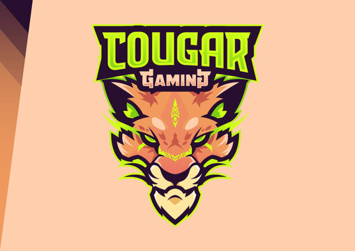 Esport Mascot Logo Cougar Gaming