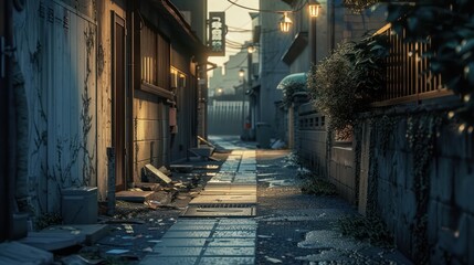 Quiet Japanese Alleyway