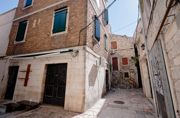 The street of Split town at Croatia.
