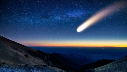 夜空を駆ける彗星