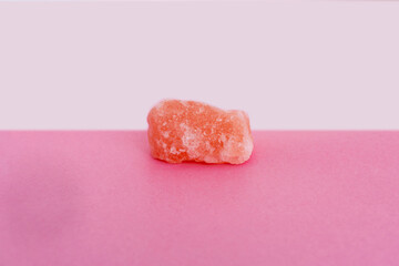 Himalayan Pink Salt Rock Crystals of Sodium in Isolated Background for Salt Lamp and Healthy Cuisine