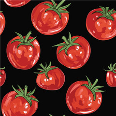 Illustration seamless patern of Tomatos
