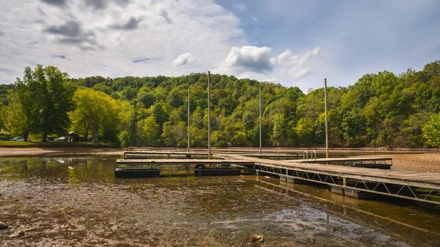 Abandon Dock during a drought at Beech Fork State Park Campground West Virginia