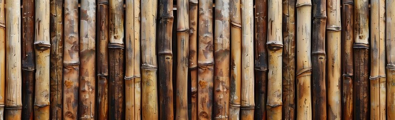 Obraz premium Natural Bamboo Wall Texture Background