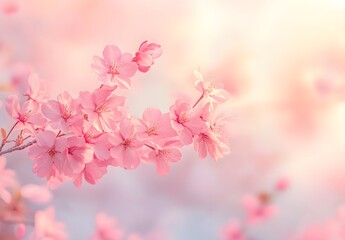 Obraz premium Pink Cherry Blossoms Spring Love