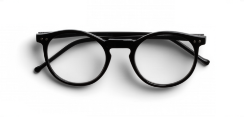 Black Reading Glasses with Folded Arms