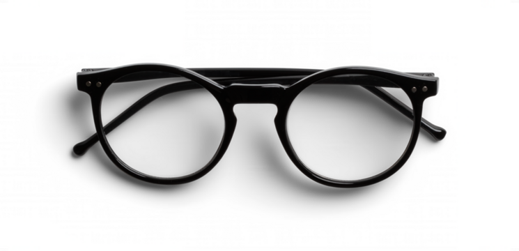 Black Reading Glasses with Folded Arms