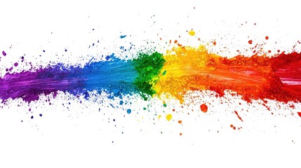 explosion of pride rainbow paint isolate