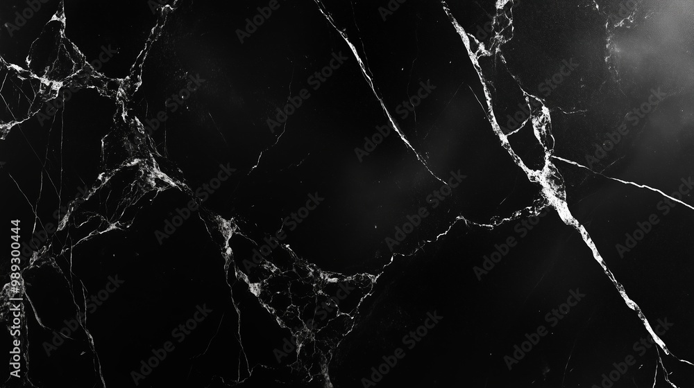 Poster elegant black marble texture with delicate white veining showcasing a modern and sophisticated desig