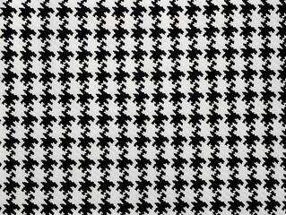 Black and White Houndstooth Fabric Texture