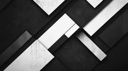 Abstract Black and White Geometric Design