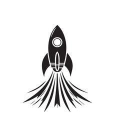 Silhouette of rocket. Rocket logo, icon vector design. Rocket vector illustration.