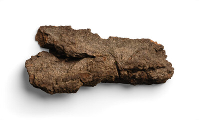Organic Brown Tree Bark with a Weathered Surface